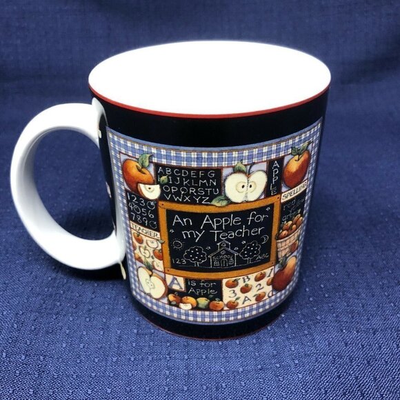 Teacher Coffee Mug Lang and Wise An Apple for My Teacher Tea Cup Home School - Picture 1 of 5